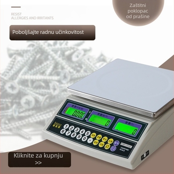 BCS-SN brojna platformska vaga, 3–30 kg, visoko precizna digitalna vaga