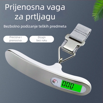 Nova prenosna vaga za prtljagu, 50 kg kapaciteta, kompaktna digitalna vaga s kukom