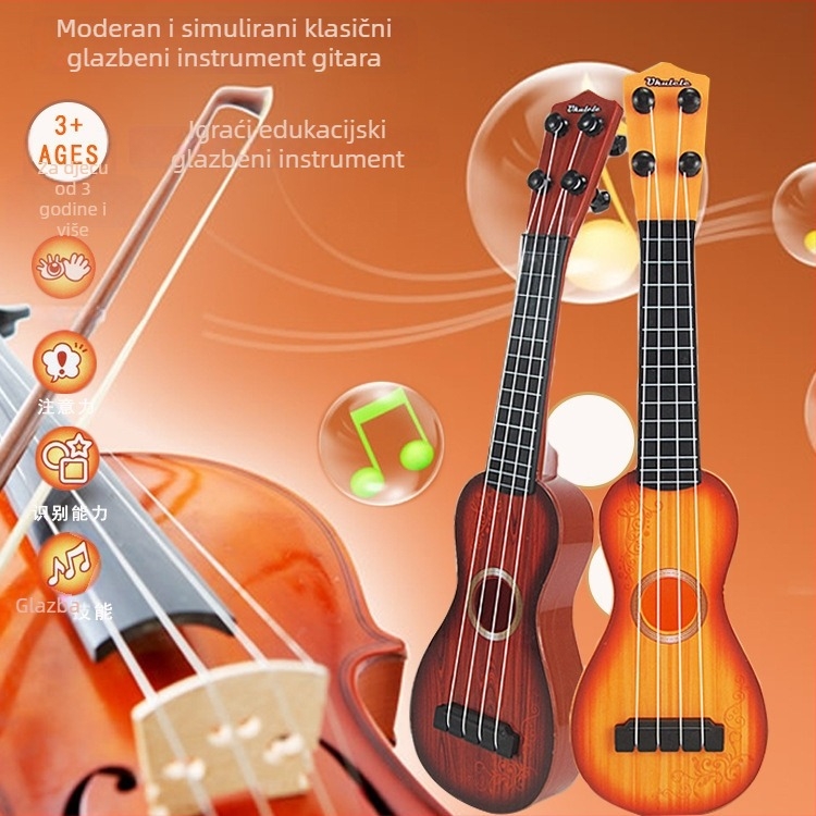 YAHAO plastična edukativna gitara igračka za rani razvoj djece, za uzrast 7–14 godina