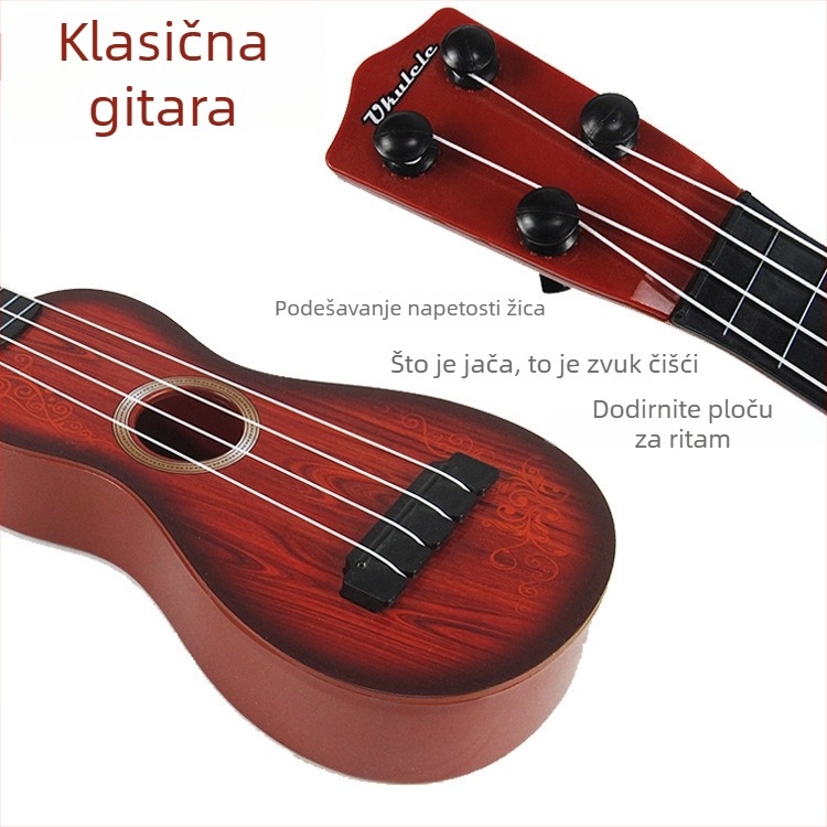 YAHAO plastična edukativna gitara igračka za rani razvoj djece, za uzrast 7–14 godina