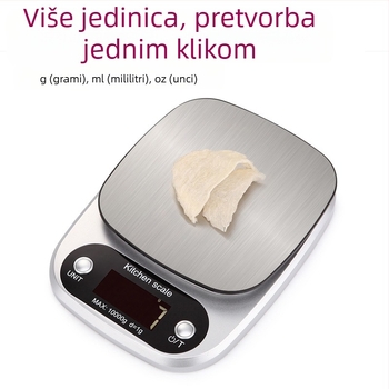 Digitalna kuhinjska vaga, marka DGGY, model DGGY-305, raspon mjere 10 kg, elektroničko mjerenje, napajanje 2x AAA.