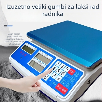 Elektronička stolna vaga, nosivost 30 kg, preciznost brojanja 0,01, očitavanje 0,1 g, model Tsc-h