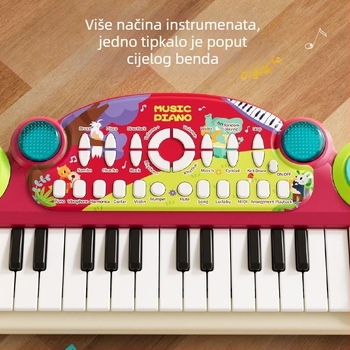Baoqi dječja elektronička klavijatura - edukativna igračka, 12 tipki, plastično kućište, za djecu 4–6 godina (3C certifikat)