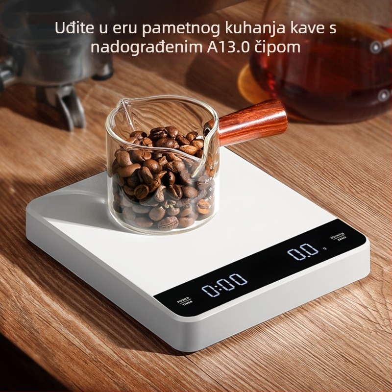 Elektronska vaga za kavu, prijenosna ručna za pripremu kave, kuhinjska vaga 3 kg/0,1 g, model C05, napajanje 2x AAA, Changxie Electronics
