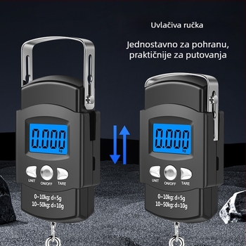Prenosna digitalna vaga s mjernom trakom – za prtljagu, ribolov i kućnu upotrebu
