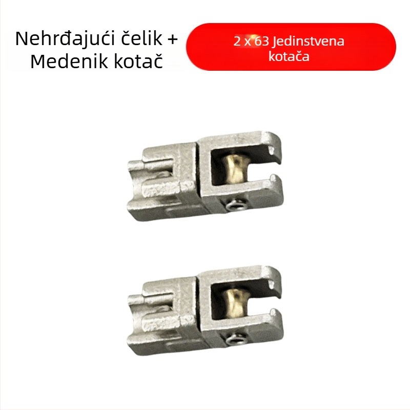 Sklope mrežna vrata s univerzalnim kotačićima, donji kotači 63, nevidljive mrežne vrata tipa 68, pribor od nehrđajućeg čelika