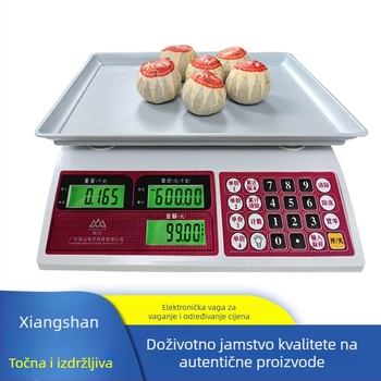 Xiangshan ACS trgovačka elektronička vaga za označivanje cijena, 6–30 kg, dimenzije 23 × 30 cm