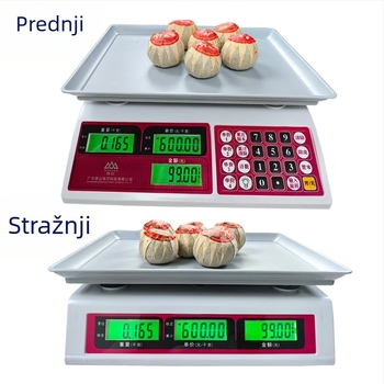 Xiangshan ACS trgovačka elektronička vaga za označivanje cijena, 6–30 kg, dimenzije 23 × 30 cm