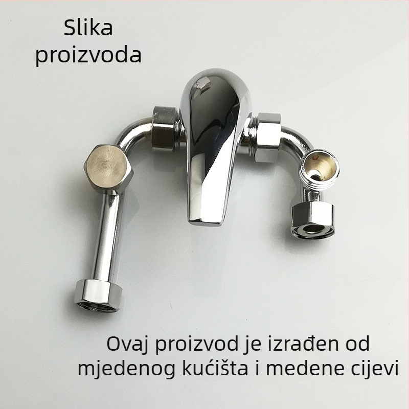 U-oblik miješalni ventil za električni bojler, cijelo bakreno tijelo, miješalica tople i hladne vode, model gyt648, radni tlak 0,9 MPa, temperatura hladne vode 4°C, temperatura tople vode 200°C, izlazni promjer Ø15 mm