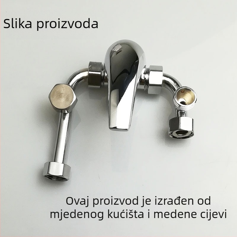 U-oblik miješalni ventil za električni bojler, cijelo bakreno tijelo, miješalica tople i hladne vode, model gyt648, radni tlak 0,9 MPa, temperatura hladne vode 4°C, temperatura tople vode 200°C, izlazni promjer Ø15 mm