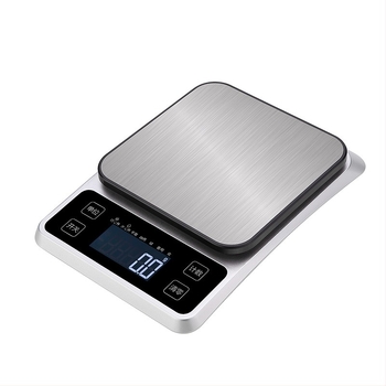 Kuhinjska vaga s punjivom baterijom od nehrđajućeg čelika, 0-10 kg, točnost 0,1 g, kompaktna digitalna vaga za hranu