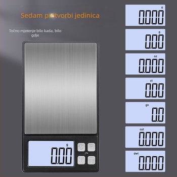 Mini prijenosna džepna vaga za nakit, preciznost 0,1 g, očitavanje 0,01 g, punjiva elektronička vaga, domet mjerenja 0,05-1 kg