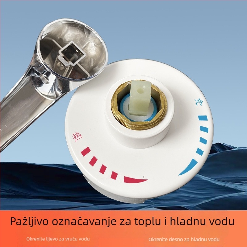 Zidni miješani ventil za električni bojler – radni tlak 0,8, topla voda 95°C, hladna voda 0°C, protok 6 L/min, Huixin HX-6211