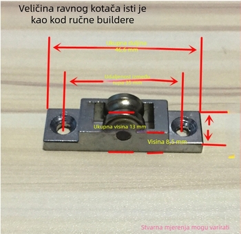 A203 komplet hardvera za klizna vrata i prozore, tip 77, za rashladne vitrine