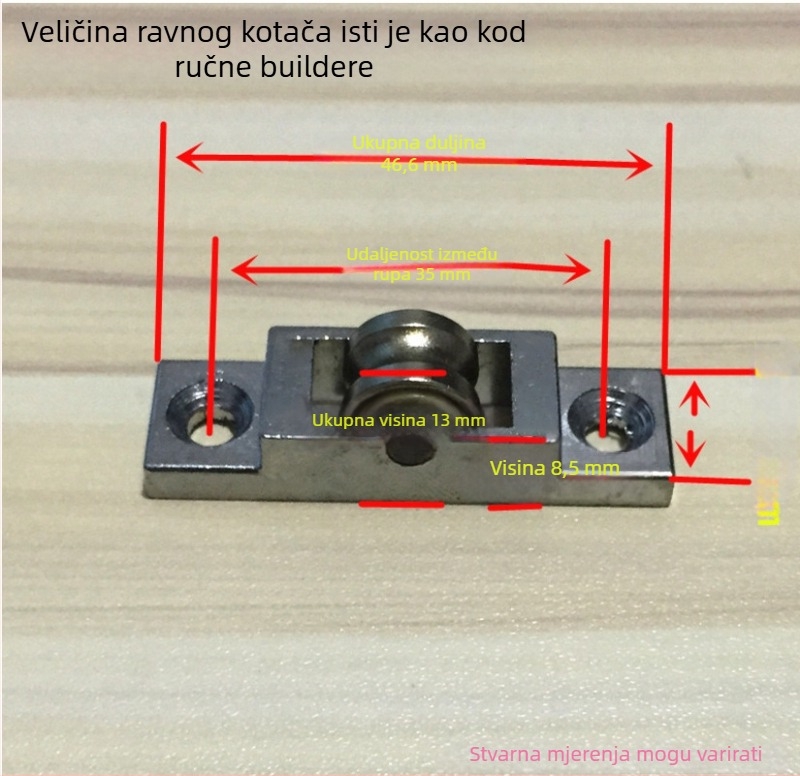 A203 komplet hardvera za klizna vrata i prozore, tip 77, za rashladne vitrine