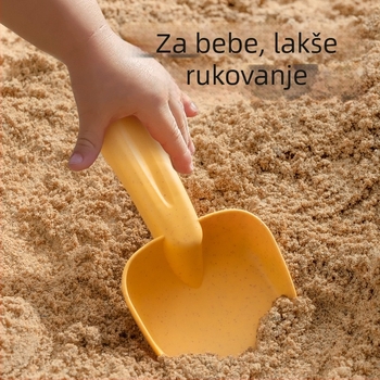 Emperor Dječje plaža igračke – set s kofurom i lopaticom za pijesak i vodu, od pšeničnog slama, za djecu 0–3 godine