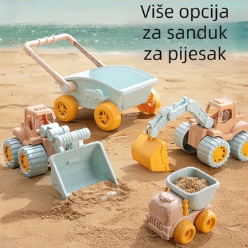 Emperor Dječje plaža igračke – set s kofurom i lopaticom za pijesak i vodu, od pšeničnog slama, za djecu 0–3 godine