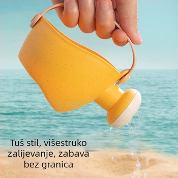 Emperor Dječje plaža igračke – set s kofurom i lopaticom za pijesak i vodu, od pšeničnog slama, za djecu 0–3 godine