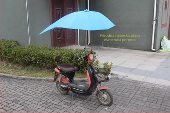 Suncobran za električno vozilo, Oxford tkanina 210T, metalni okvir s 12 rebara, ručno otvaranje, moguć ispis logotipa
