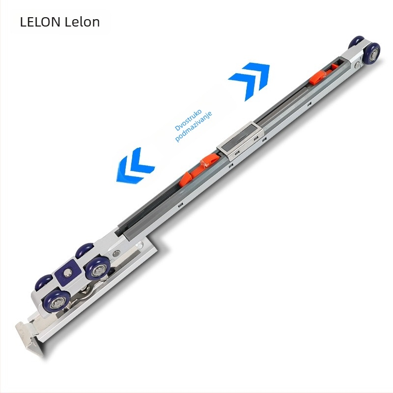 Dvostrani klizna vrata amortizacijski kolut — set od 4 koluta s hidrauličnim visećim kolutom, cink aluminij, M60, vanjski promjer 23,5 mm, promjer osovine 26 mm, nosivost 60 kg