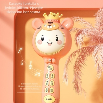 Bežični dječji mikrofon-igračka s eho efektom, plastična konstrukcija, za djecu 4–6 godina, unisex, 3C certificirano
