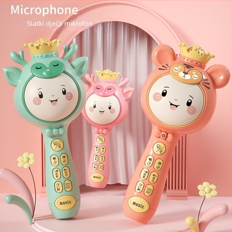 Bežični dječji mikrofon-igračka s eho efektom, plastična konstrukcija, za djecu 4–6 godina, unisex, 3C certificirano