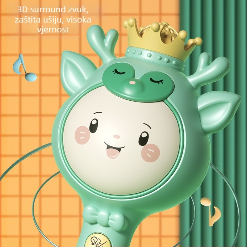 Bežični dječji mikrofon-igračka s eho efektom, plastična konstrukcija, za djecu 4–6 godina, unisex, 3C certificirano