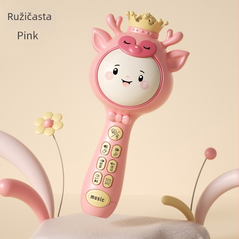 Bežični dječji mikrofon-igračka s eho efektom, plastična konstrukcija, za djecu 4–6 godina, unisex, 3C certificirano