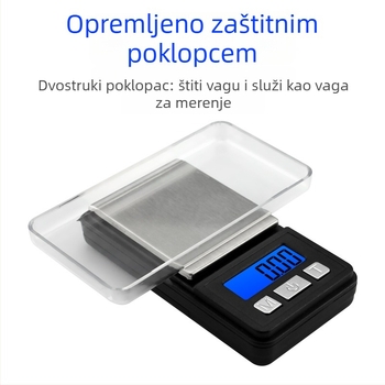 DGGY-201 Mini elektronički vaga za nakit, kapacitet 500 g, elektroničko mjerenje, napajanje 2x AAA