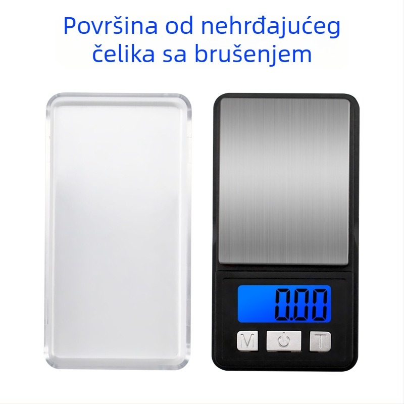 DGGY-201 Mini elektronički vaga za nakit, kapacitet 500 g, elektroničko mjerenje, napajanje 2x AAA