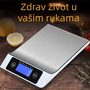 Kuhinjska vaga od nehrđajućeg čelika, kapacitet 15 kg, elektronička platforma CX-2017