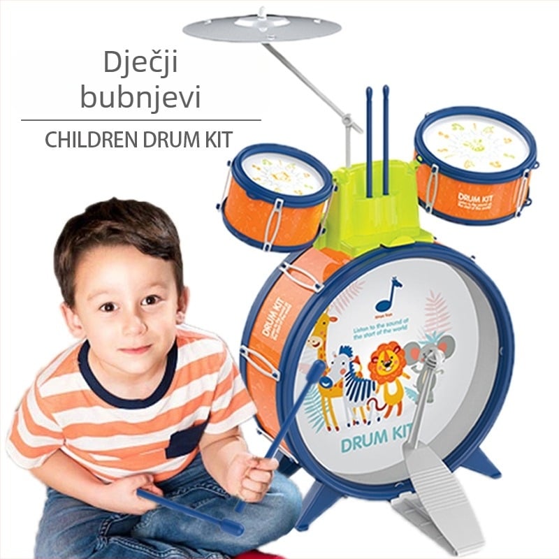 Set bubnjeva za djecu - igračka, plastična konstrukcija, marka Xinya, pogodno za djecu od 4 do 6 godina, 3C konfiguracija: plastične igračke do 14 godina