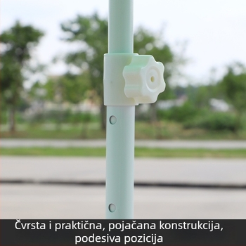 Reklamna suncobran s logotipom, 8 rebara, 210T tkanina, UPF>40, ručno otvaranje i zatvaranje