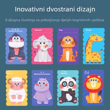 Drvena slagalica s dinosaurima i životinjama – edukativna igra za djecu 4–6 godina, prilagodljivi uzorci, privatna oznaka dostupna