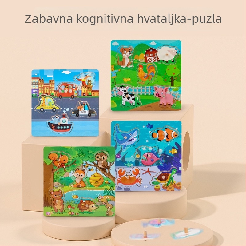 Puzle avion za djecu - hvatalni puzzle za koordinaciju ruke i oka - Moody Bear - papirni materijal - prilagodljiv uzorak - za djecu 4-6 godina