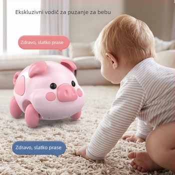 Interaktivna edukativna igračka za dojenčad — puzajući prasac s dodirnom senzom, pričama i glazbom (plastika, litijska baterija, za uzrast 0–3)