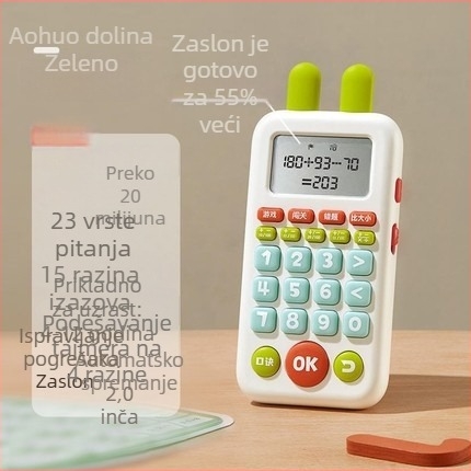 Učenje mašine za ranu matematičku edukaciju – Električno, Punjivo, s glazbom, ABS, litij-ionska baterija, za djecu 7–14 godina