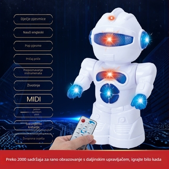 Dječja edukativna igračka: višefunkcionalni robot za rano obrazovanje s daljinskim upravljačem, svjetlom i glazbom, interakcija roditelj-dijete