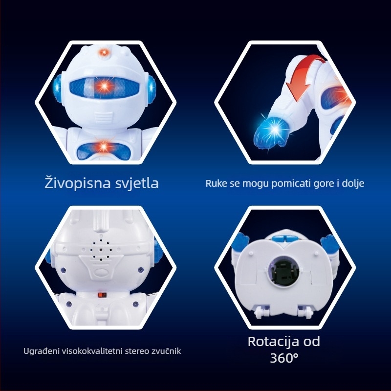 Dječja edukativna igračka: višefunkcionalni robot za rano obrazovanje s daljinskim upravljačem, svjetlom i glazbom, interakcija roditelj-dijete