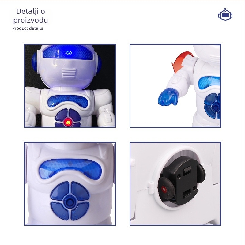 Dječja edukativna igračka: višefunkcionalni robot za rano obrazovanje s daljinskim upravljačem, svjetlom i glazbom, interakcija roditelj-dijete