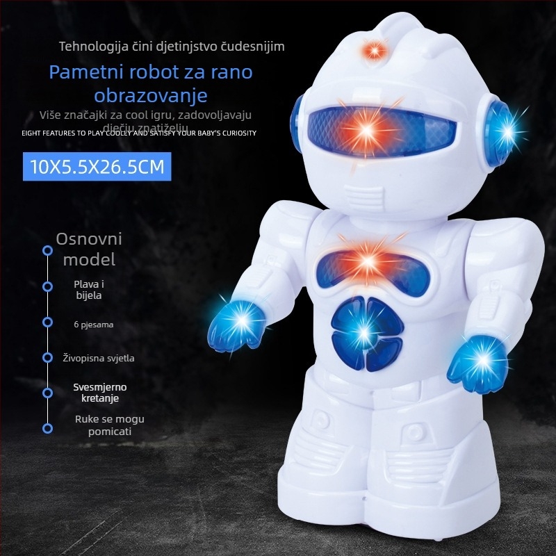 Dječja edukativna igračka: višefunkcionalni robot za rano obrazovanje s daljinskim upravljačem, svjetlom i glazbom, interakcija roditelj-dijete