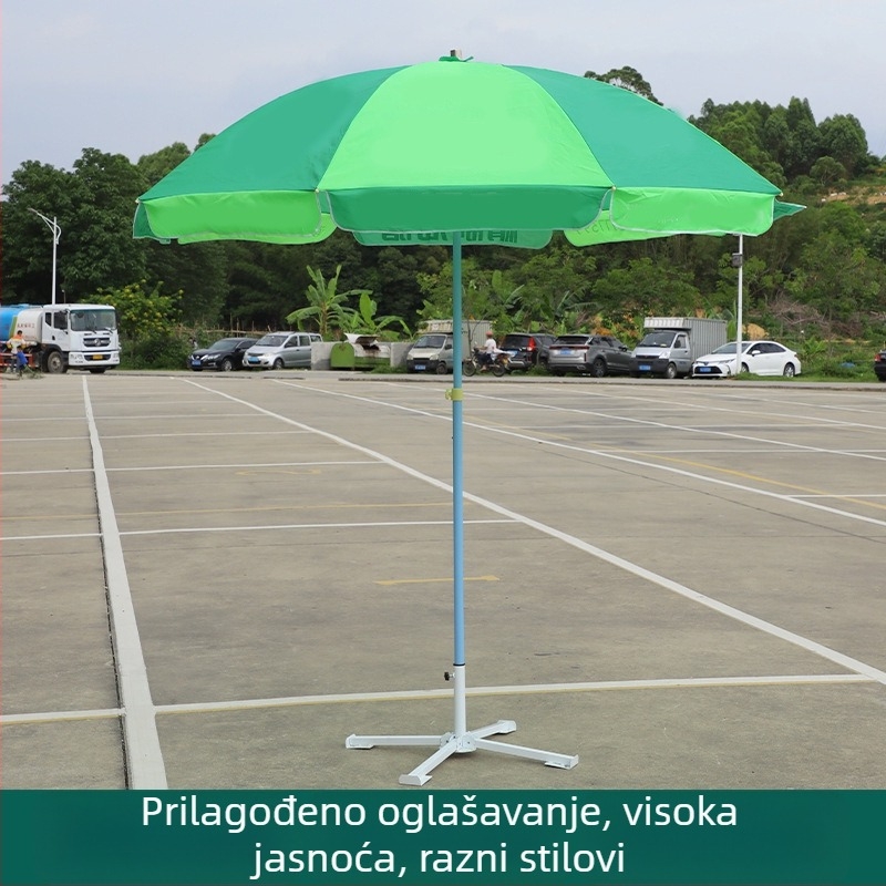 Reklamni kišobran s 8 željeznih rebara, poliesterska tkanina 210T, ručno otvaranje, mogućnost otiska logotipa