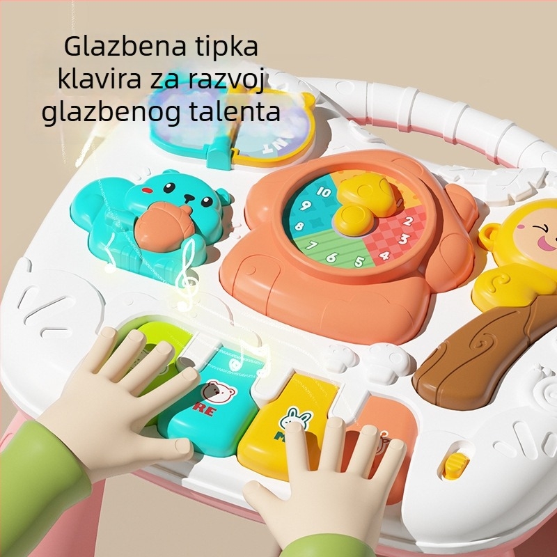 Dječja edukativna igračka: Mini pametan stol s volanom, interaktivna glazba i igre roditelj-dijete