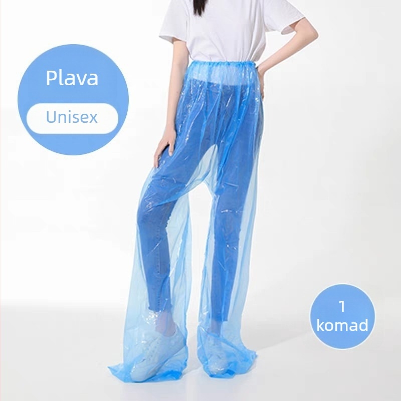 Jednokratni set kabanice i hlača za kišu, unisex za odrasle, za rafting, prašno i vodootporno, prijenosno za vanjsku upotrebu, PE tkanina