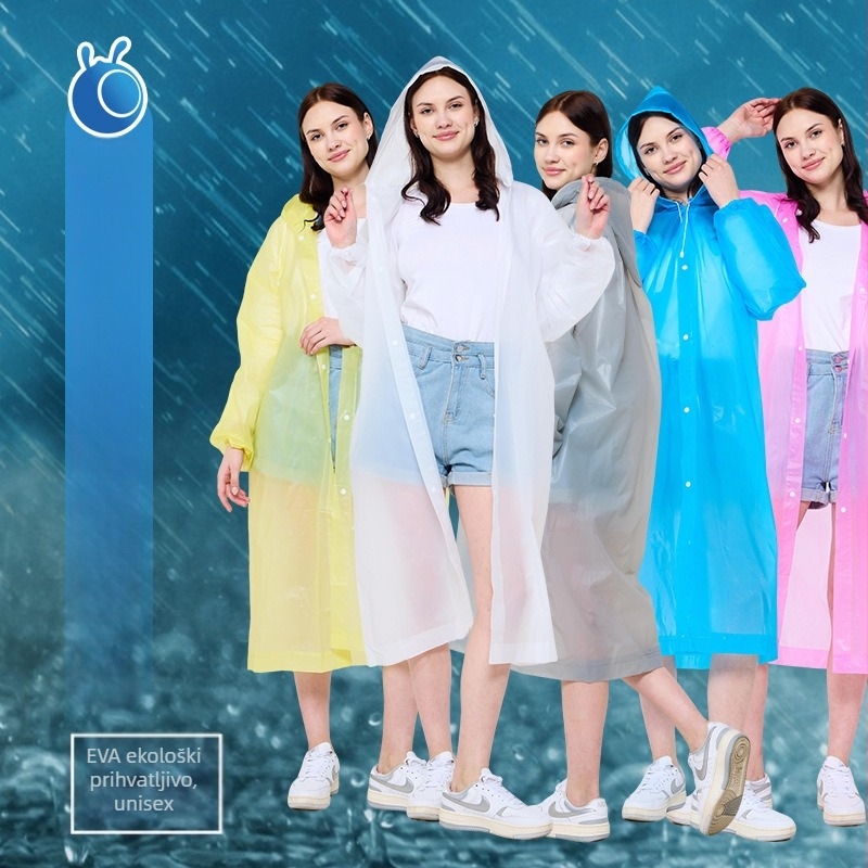 EVA kišni pončo za odrasle, višekratna upotreba, pogodno za planinarenje i rafting, standardna debljina, mogućnost tiskanja logotipa