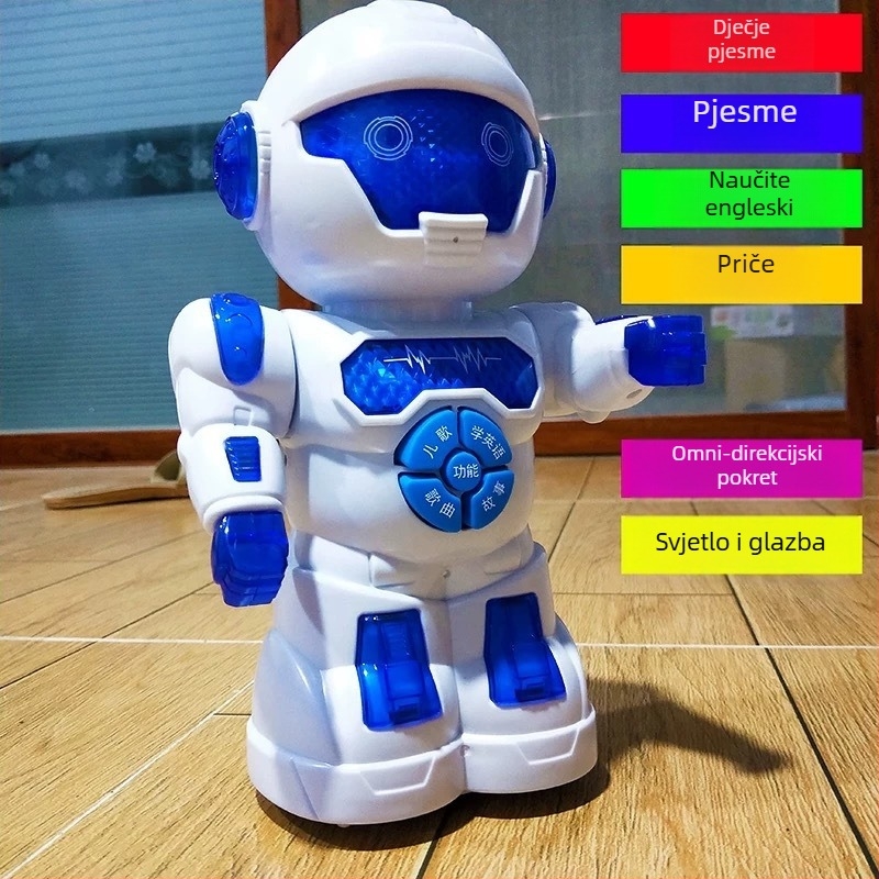 Rani obrazovni dječji robot, interaktivni pripovjedač učenja s glazbom i emocionalnom interakcijom (materijal: ABS; napajanje: baterije; za dob 4–6 godina; funkcije: Električni, bljeskanje, punjivo, roditelj-dijete igra)