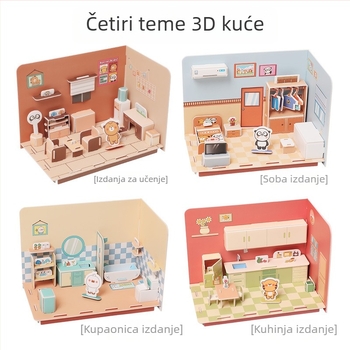 3D puzzle set - EVA materijal, DIY slaganje, edukativna igračka za djecu 4–6 godina, težina 145 g