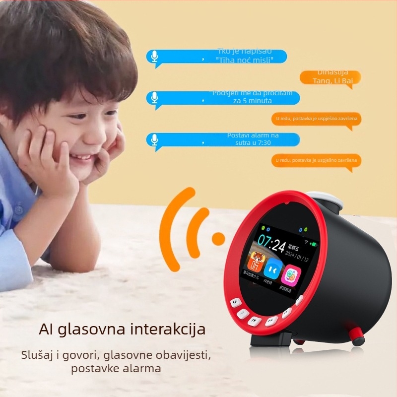 Obrazovni robot-budilica za djecu sa Bluetoothom, USB punjenjem, ABS kućištem, 2–4 GB memorije, za uzrast 7–14 godina (Model Z1)
