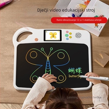 Obrazovna ploča za crtanje s učenjem slova i engleskog (Pinyin); glazbena funkcija; za djecu 4-6 godina; šifra proizvoda B8w34tpj