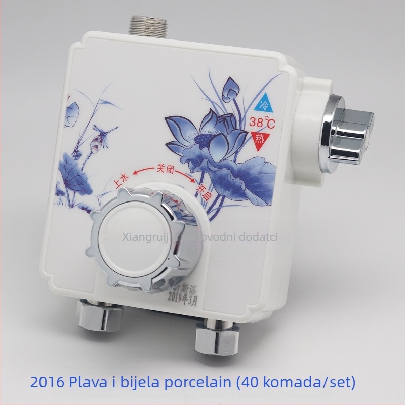 Ventil miješanja s konstantnom temperaturom za solarni/električni bojler – Model 2016; Radni tlak 0.1-8 MPa; Hladna 0-35°C, Vruća 45-95°C; Izlazni protok 2; Promjer Ø20 mm; Branda Xin Si Bath; Moderno minimalistički stil